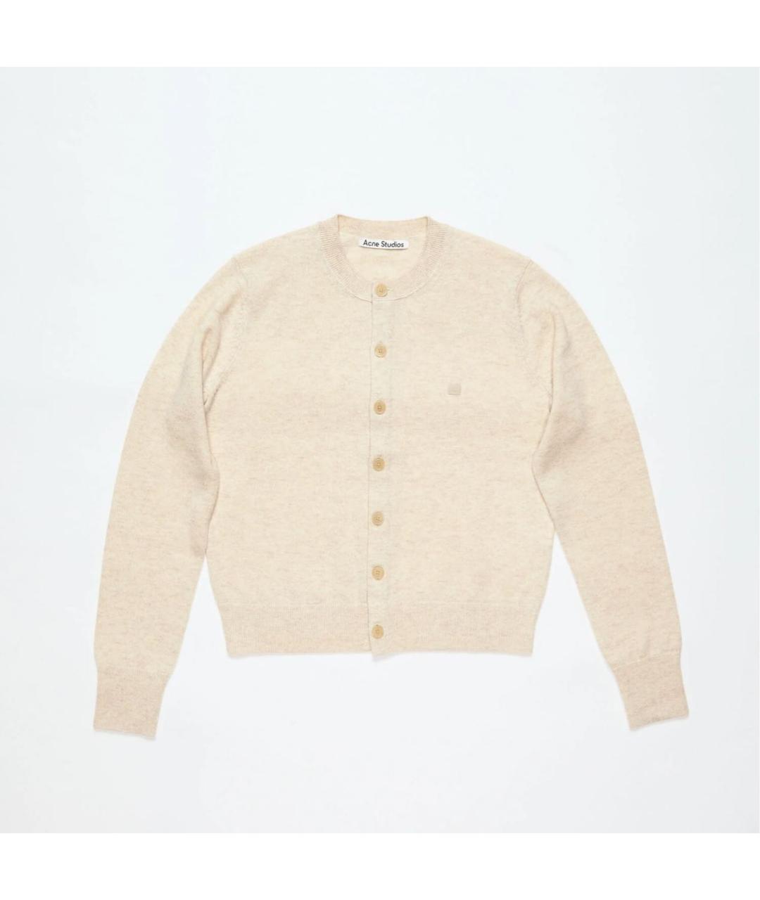 ACNE STUDIOS Желтый шерстяной кардиган, фото 5