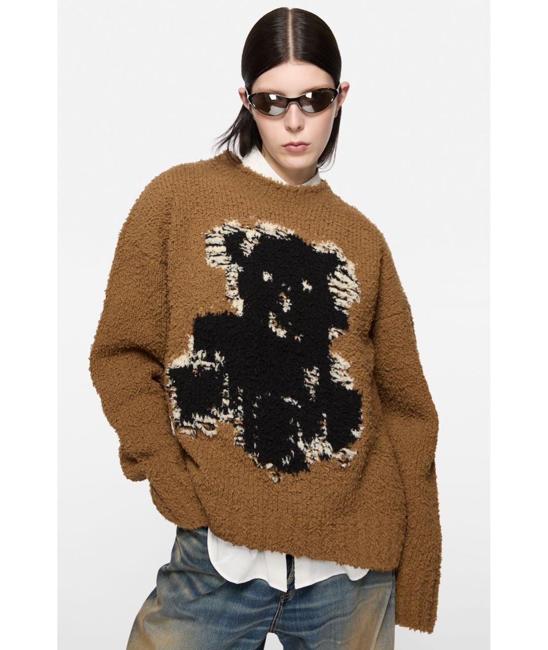 ACNE STUDIOS Коричневый джемпер / свитер, фото 3