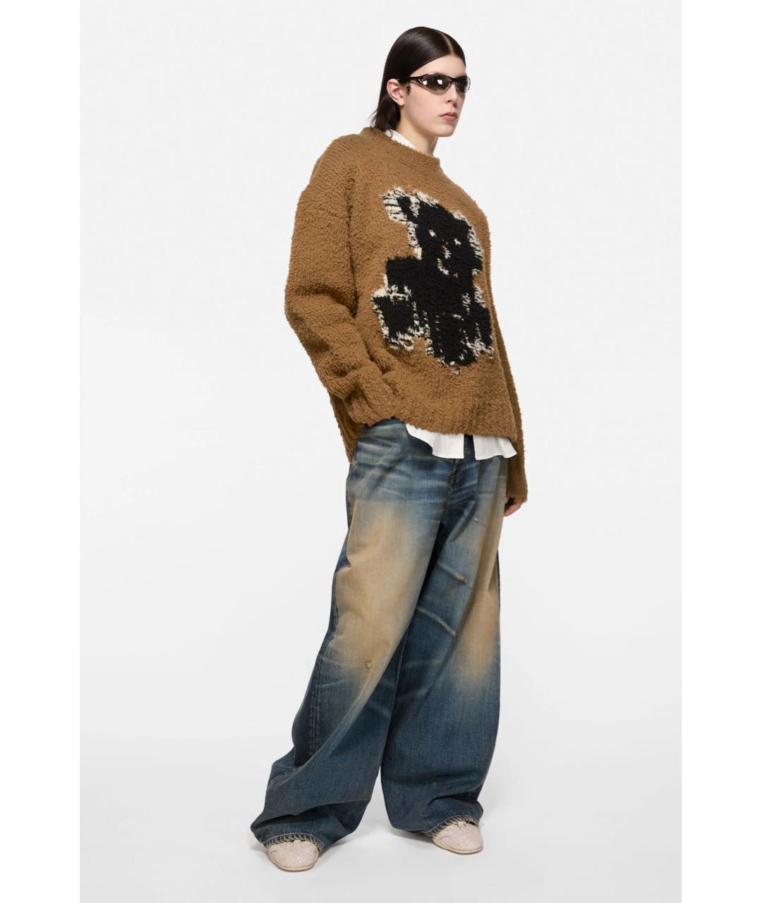 ACNE STUDIOS Коричневый джемпер / свитер, фото 4