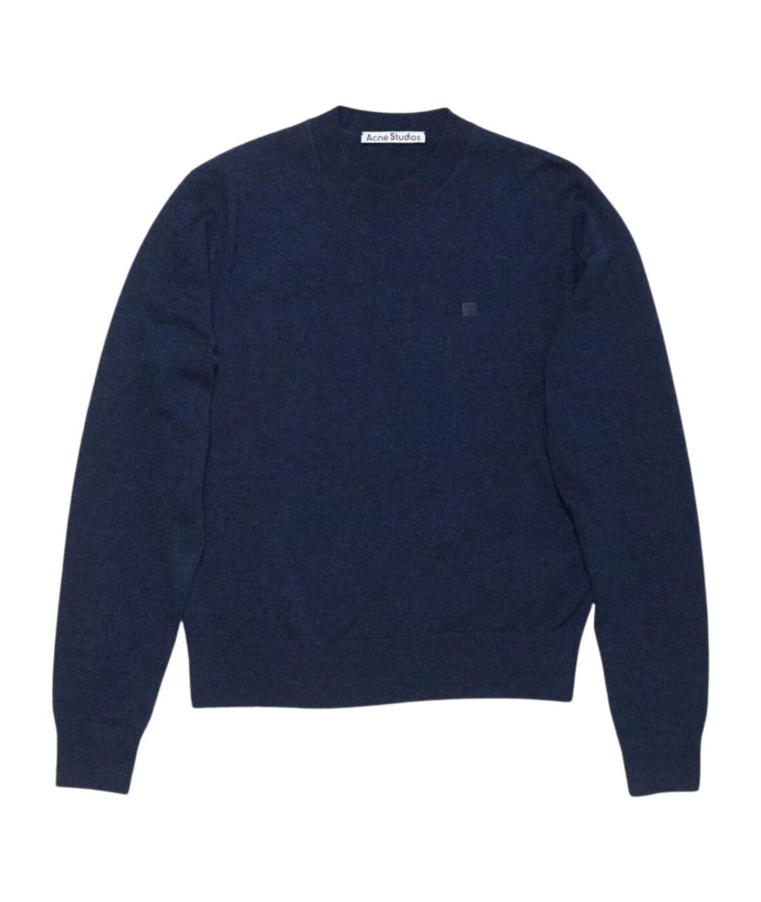 ACNE STUDIOS Темно-синий шерстяной джемпер / свитер, фото 1