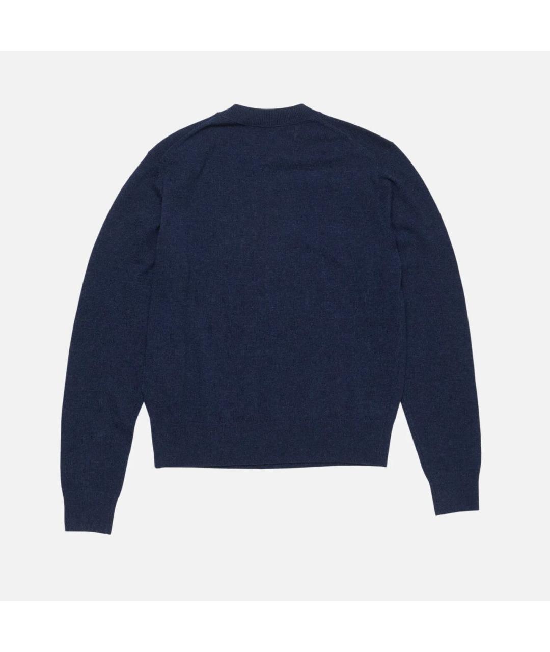 ACNE STUDIOS Темно-синий шерстяной джемпер / свитер, фото 2