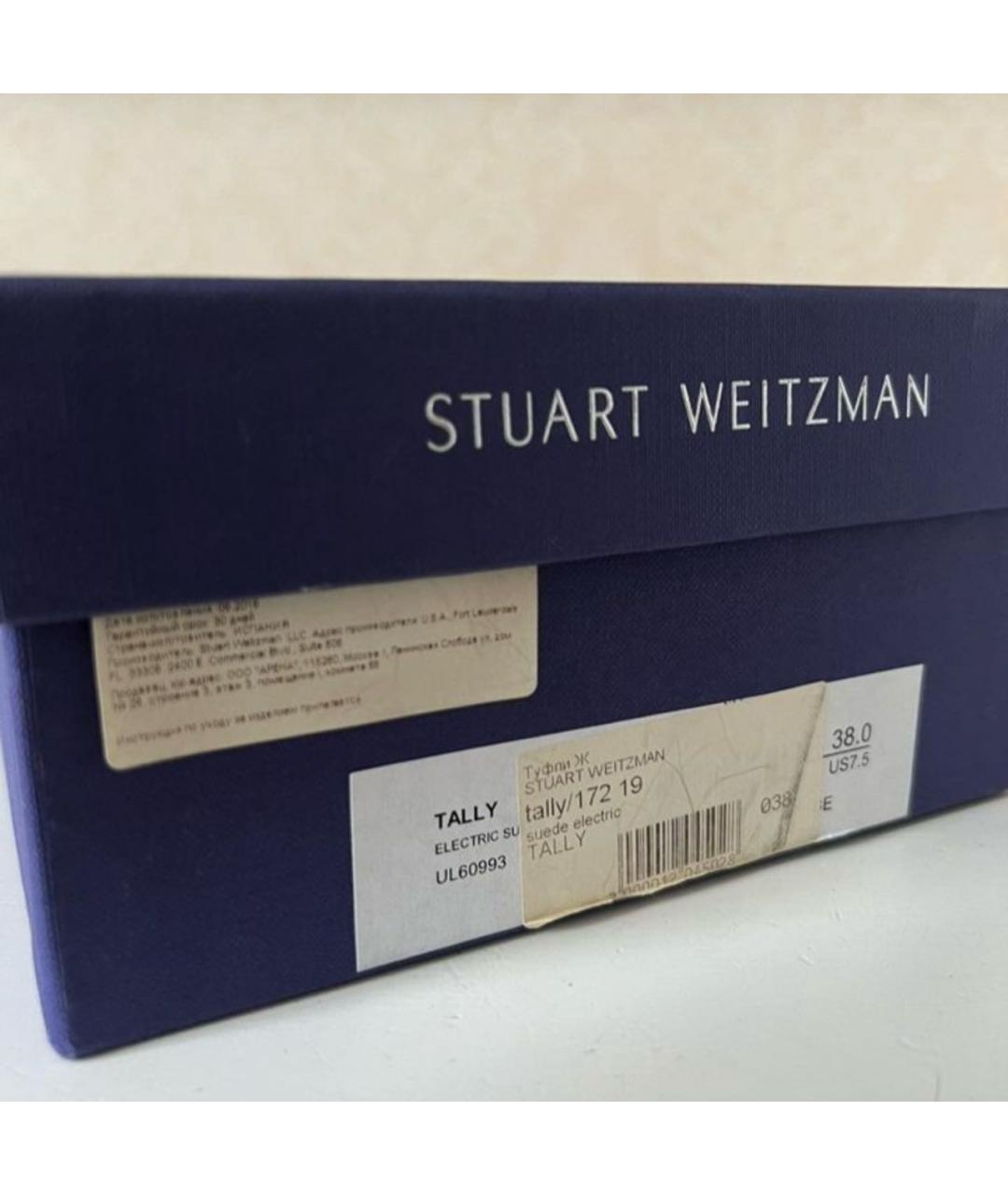 STUART WEITZMAN Синие замшевые туфли, фото 5