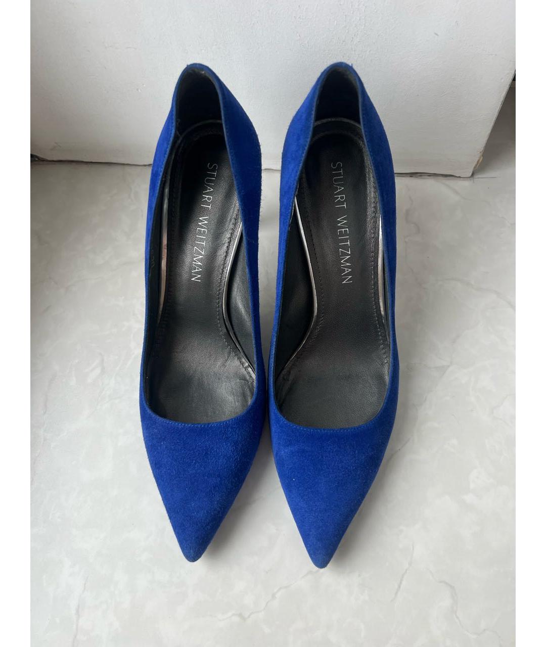STUART WEITZMAN Синие замшевые туфли, фото 2