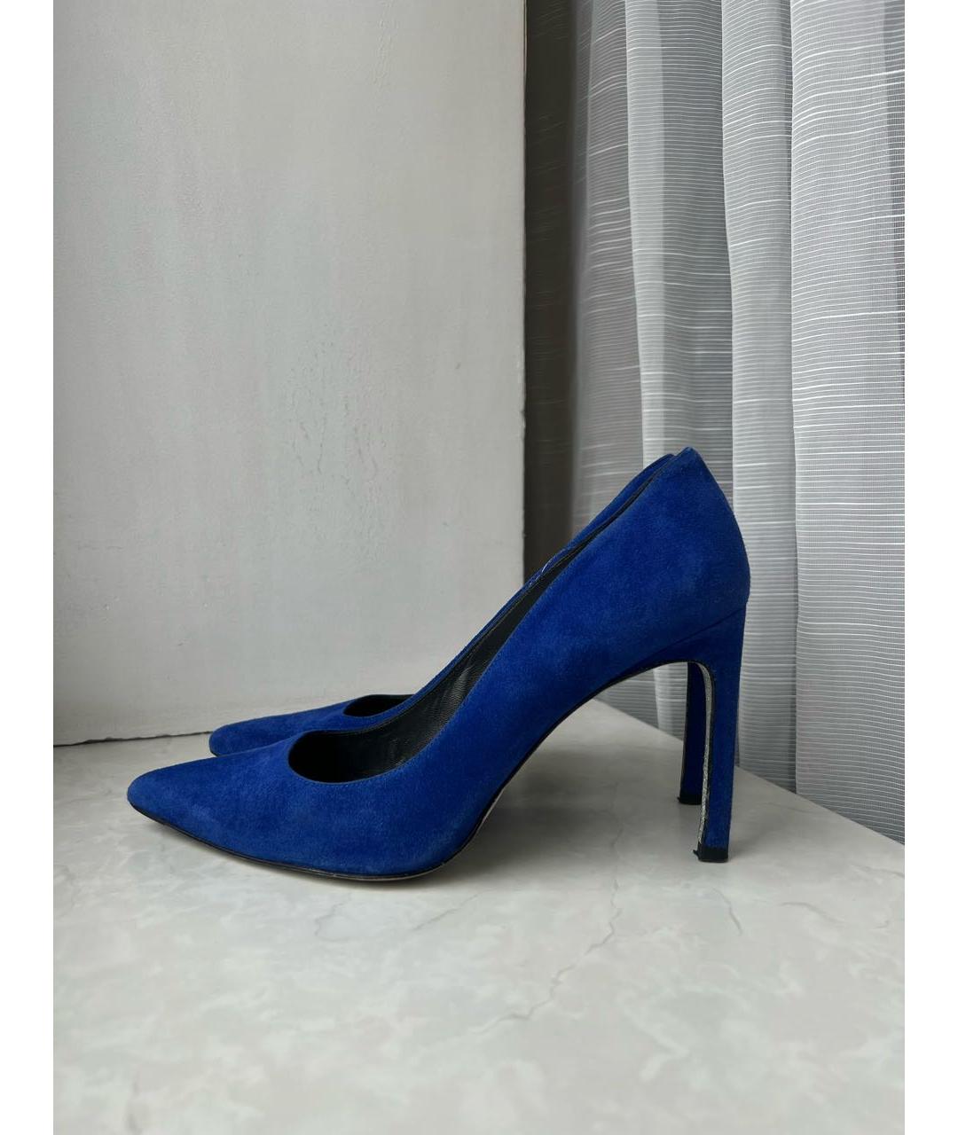STUART WEITZMAN Синие замшевые туфли, фото 7
