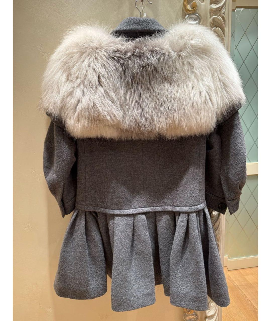 LOUIS VUITTON Серое хлопковое пальто, фото 2