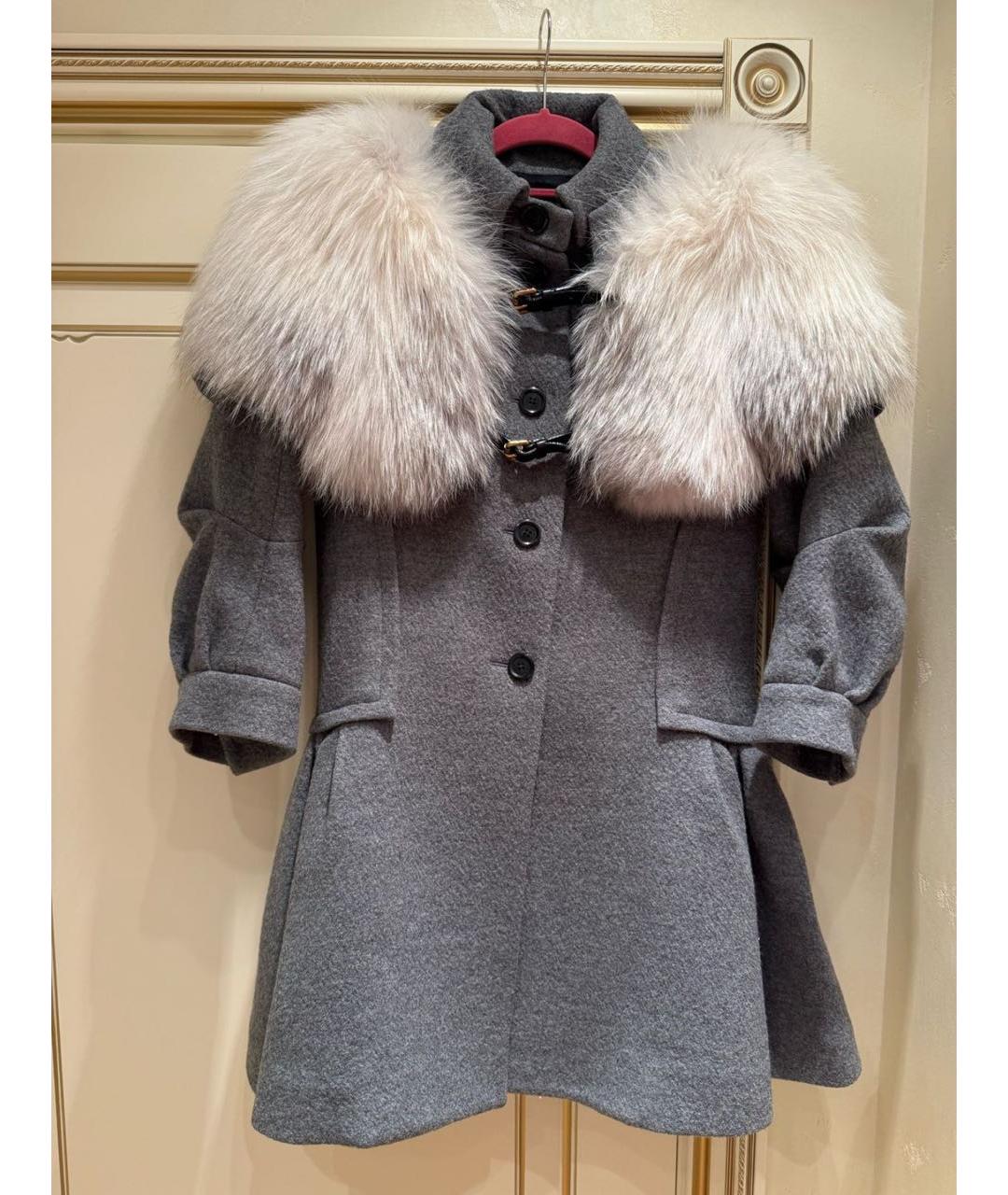 LOUIS VUITTON Серое хлопковое пальто, фото 4