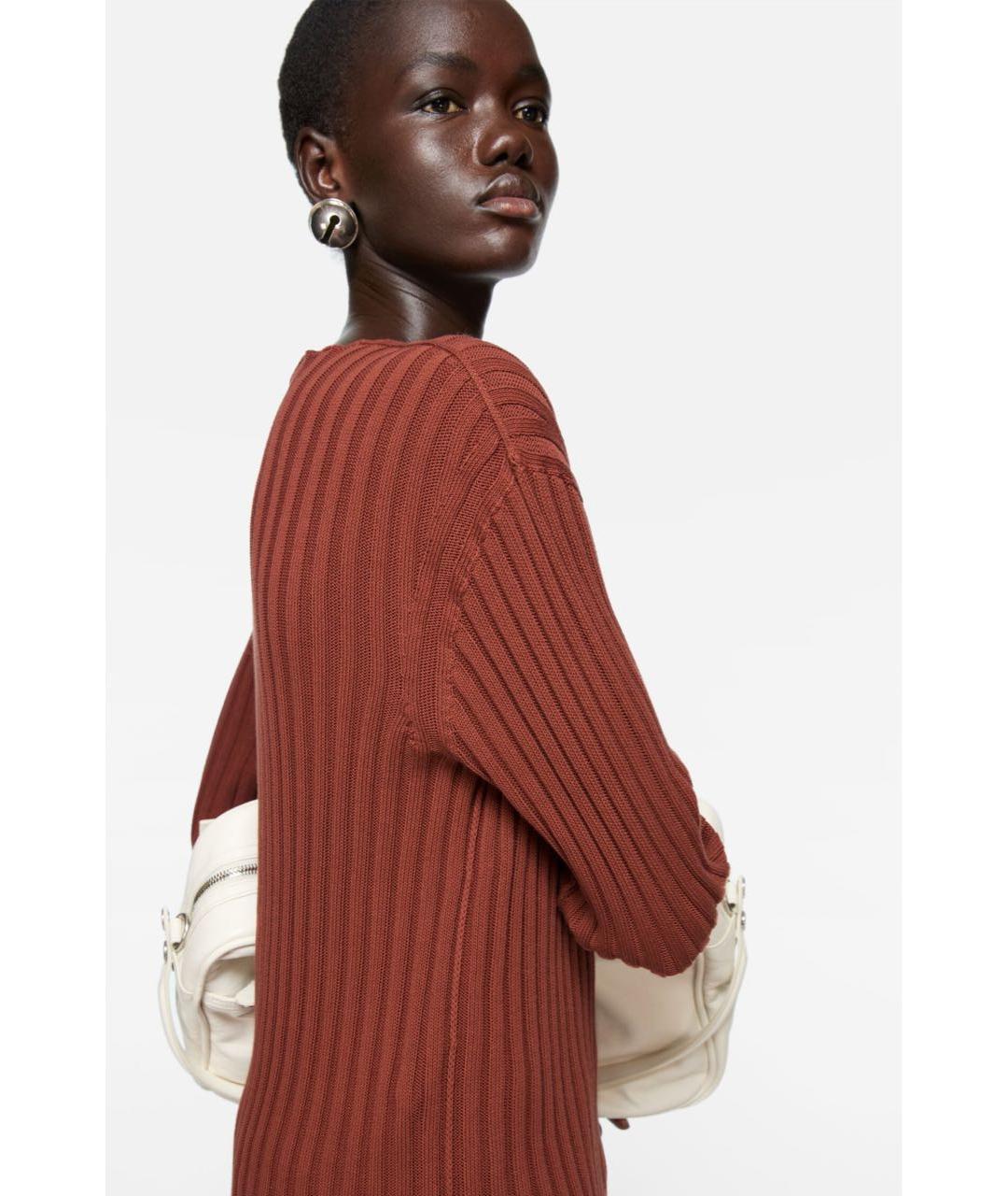 ACNE STUDIOS Оранжевый хлопковый джемпер / свитер, фото 5