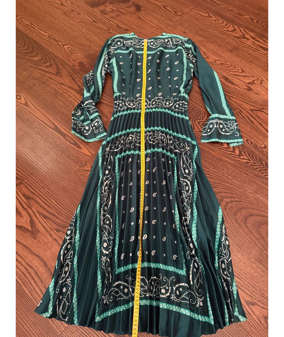 SANDRO Зеленые хлопковое повседневное платье, фото 5