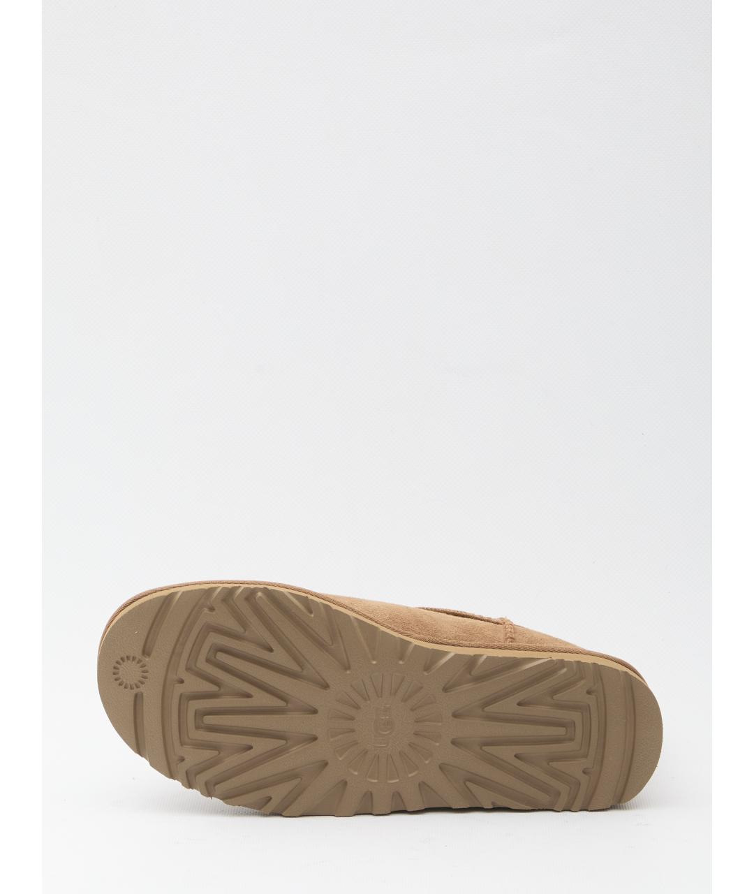 UGG AUSTRALIA Коричневые кожаные сабо, фото 4