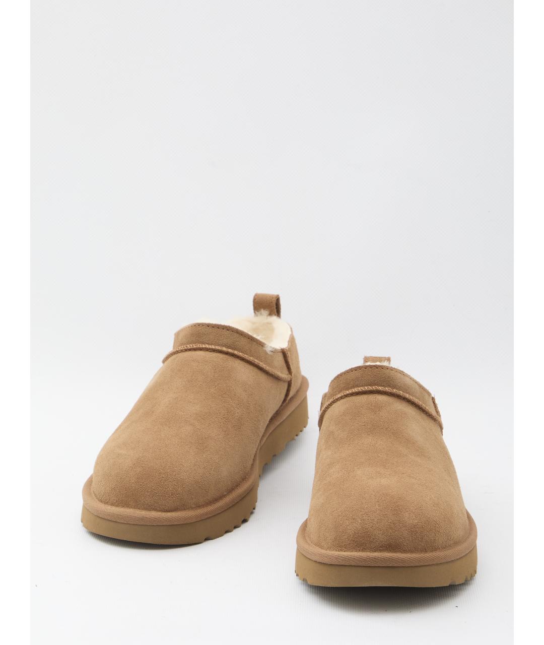 UGG AUSTRALIA Коричневые кожаные сабо, фото 5
