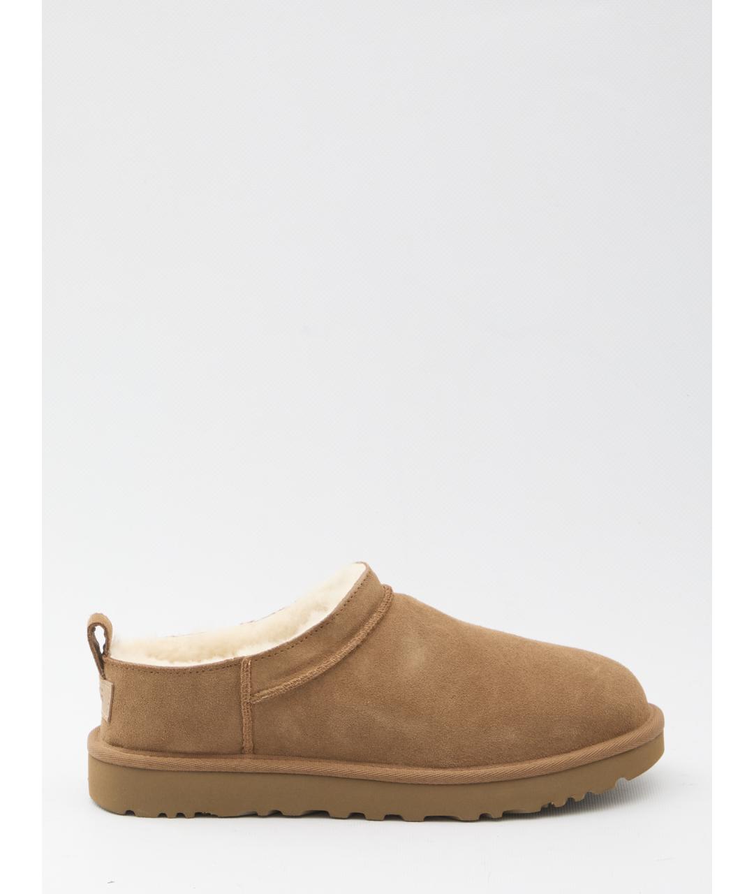 UGG AUSTRALIA Коричневые кожаные сабо, фото 6