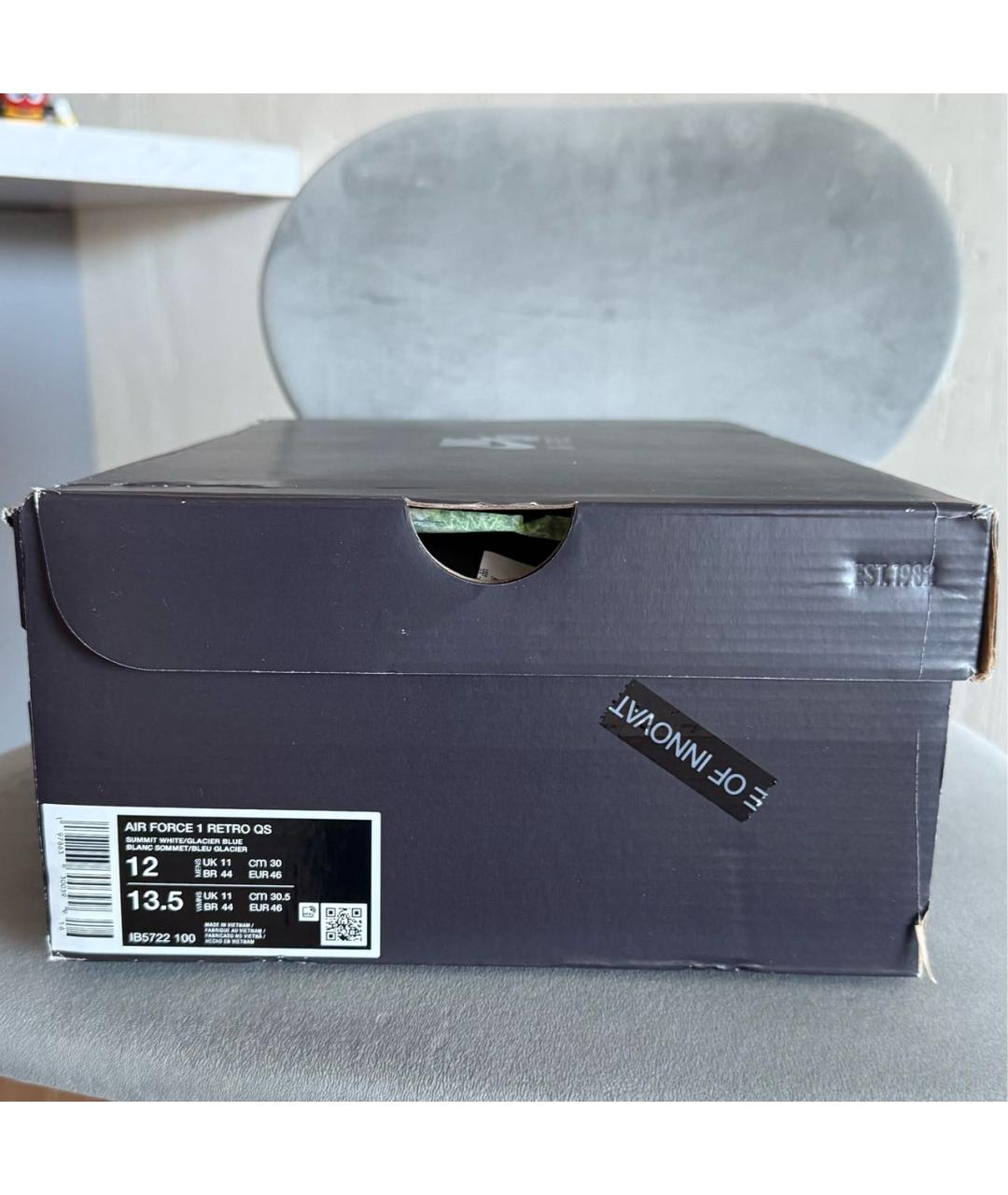 NIKE Бежевые кожаные низкие кроссовки / кеды, фото 5