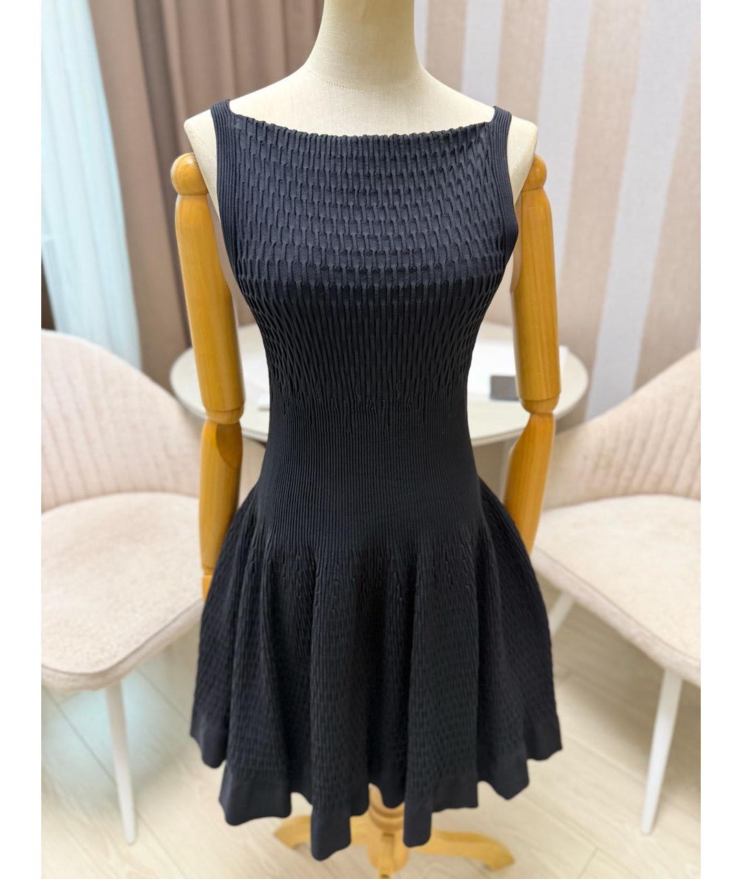 ALAIA Черное вискозное повседневное платье, фото 3