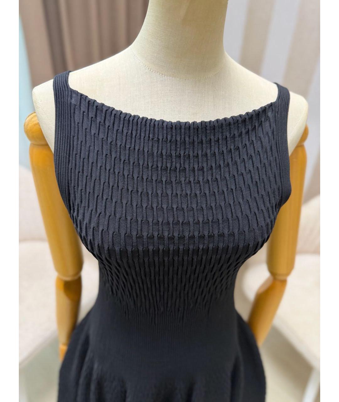 ALAIA Черное вискозное повседневное платье, фото 4