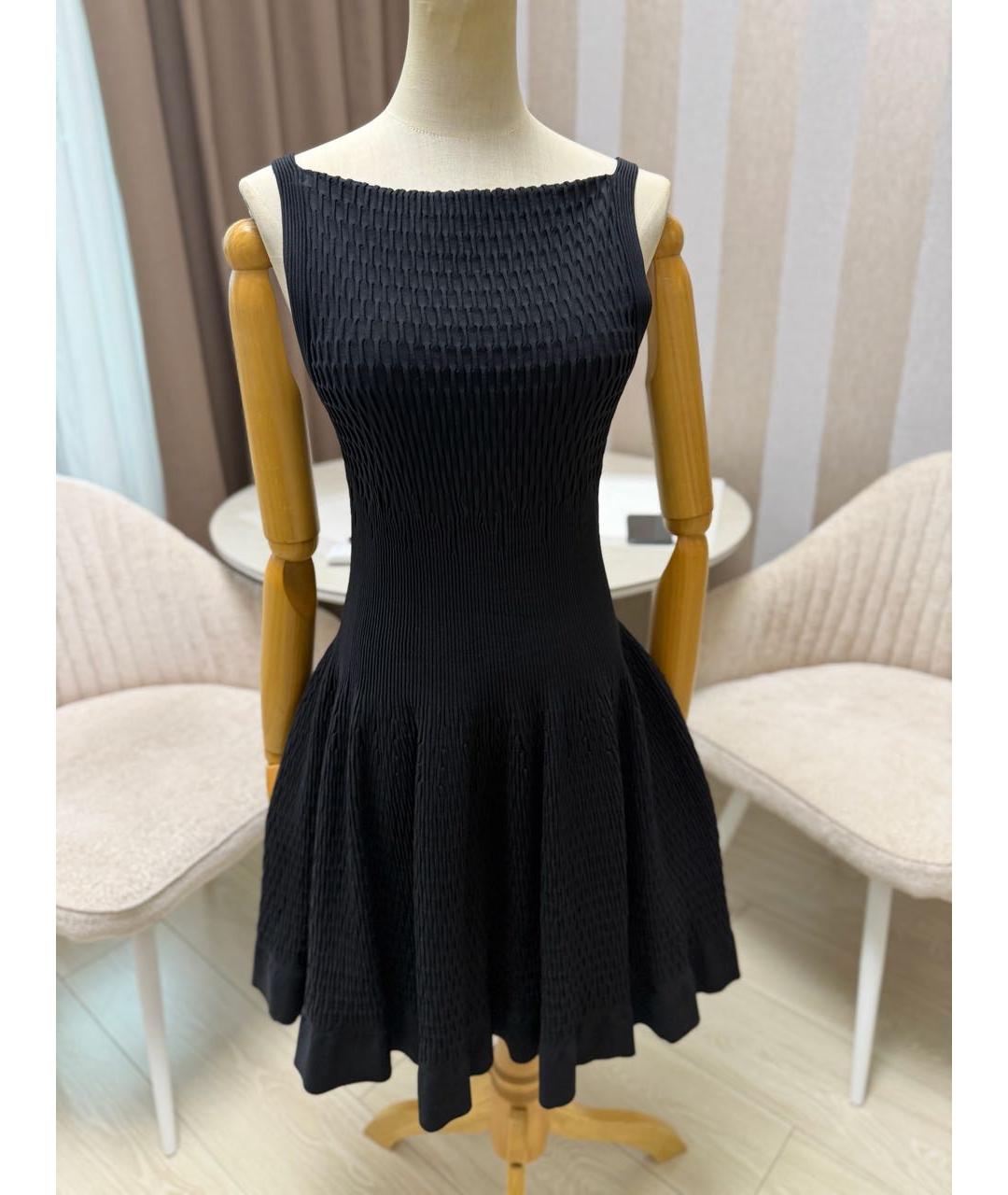 ALAIA Черное вискозное повседневное платье, фото 8