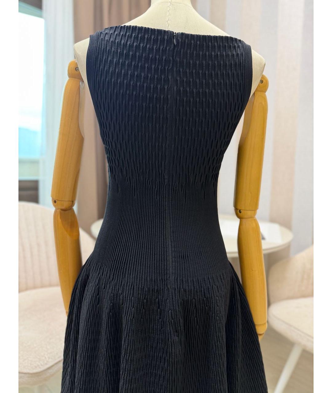 ALAIA Черное вискозное повседневное платье, фото 6