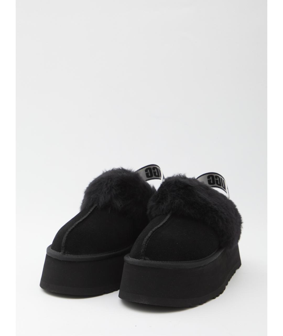 UGG AUSTRALIA Черные кожаные сабо, фото 2