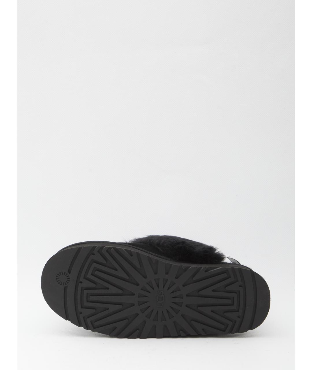 UGG AUSTRALIA Черные кожаные сабо, фото 4