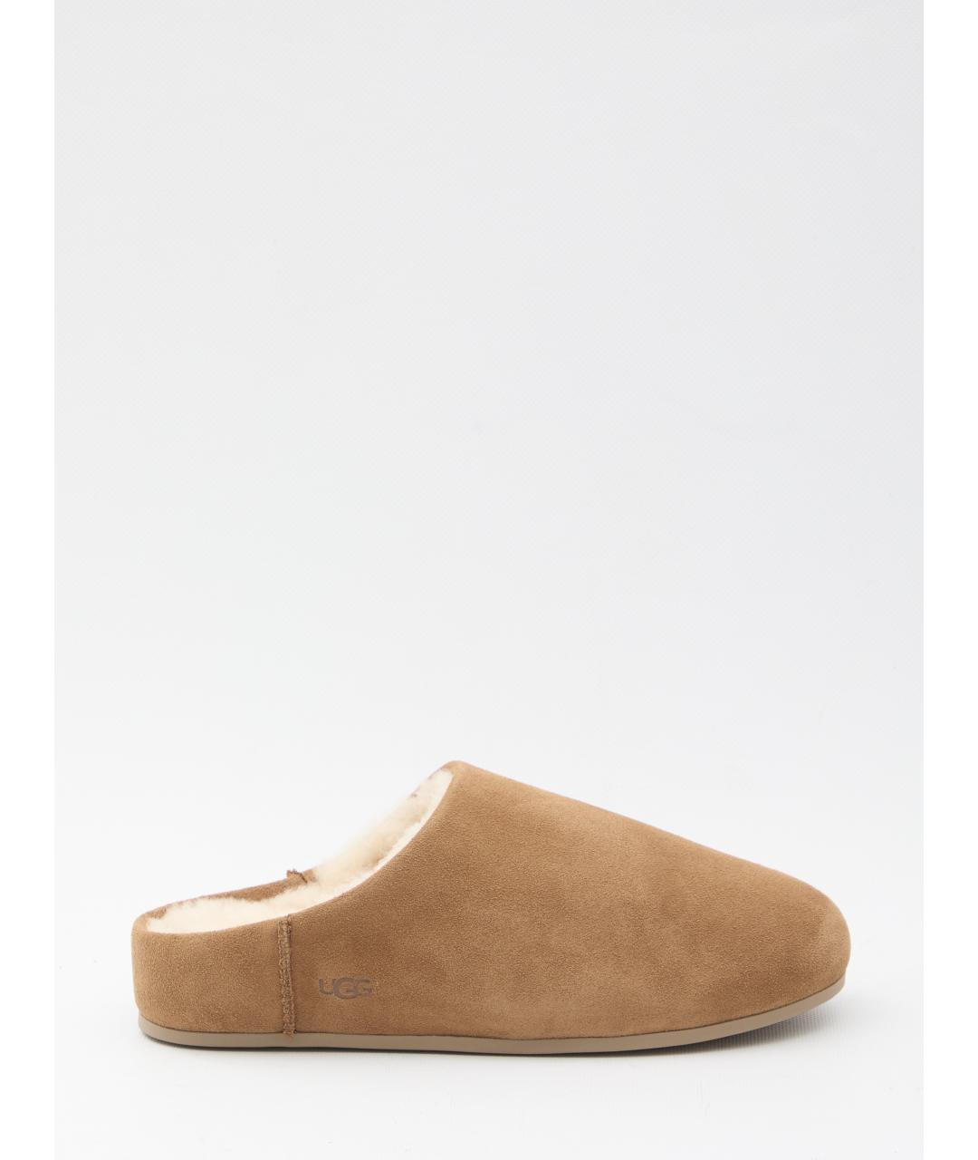 UGG AUSTRALIA Коричневые замшевые шлепанцы, фото 6