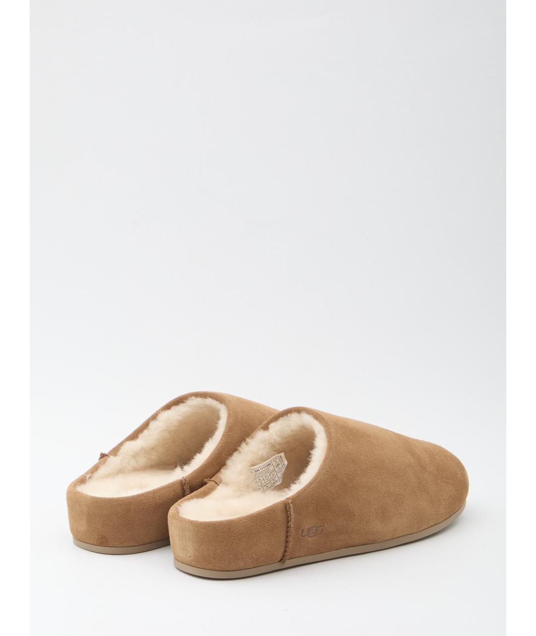 UGG AUSTRALIA Коричневые замшевые шлепанцы, фото 3