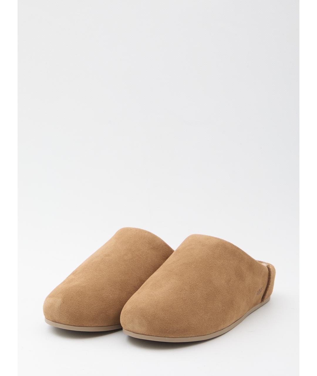 UGG AUSTRALIA Коричневые замшевые шлепанцы, фото 2