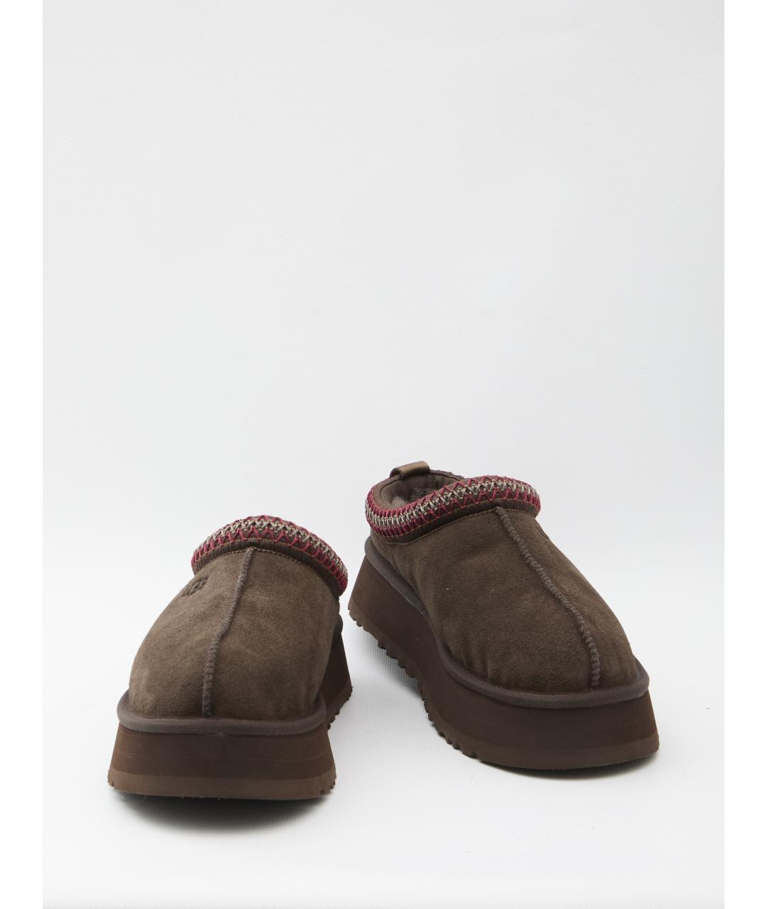 UGG AUSTRALIA Коричневые кожаные мюли, фото 5