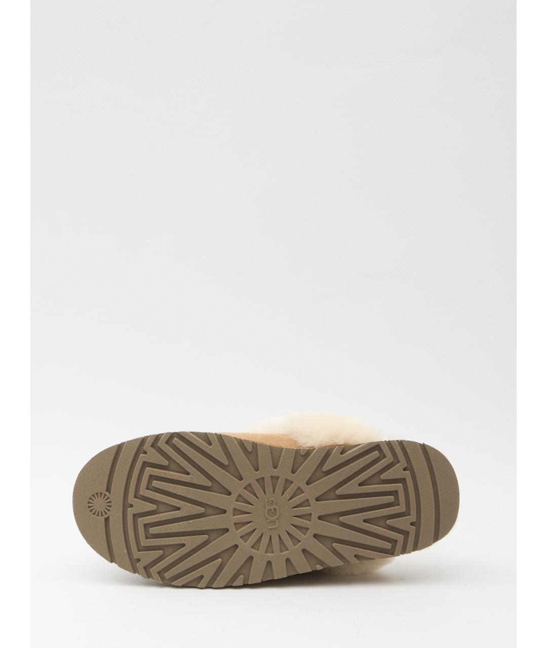 UGG AUSTRALIA Коричневые кожаные сабо, фото 4