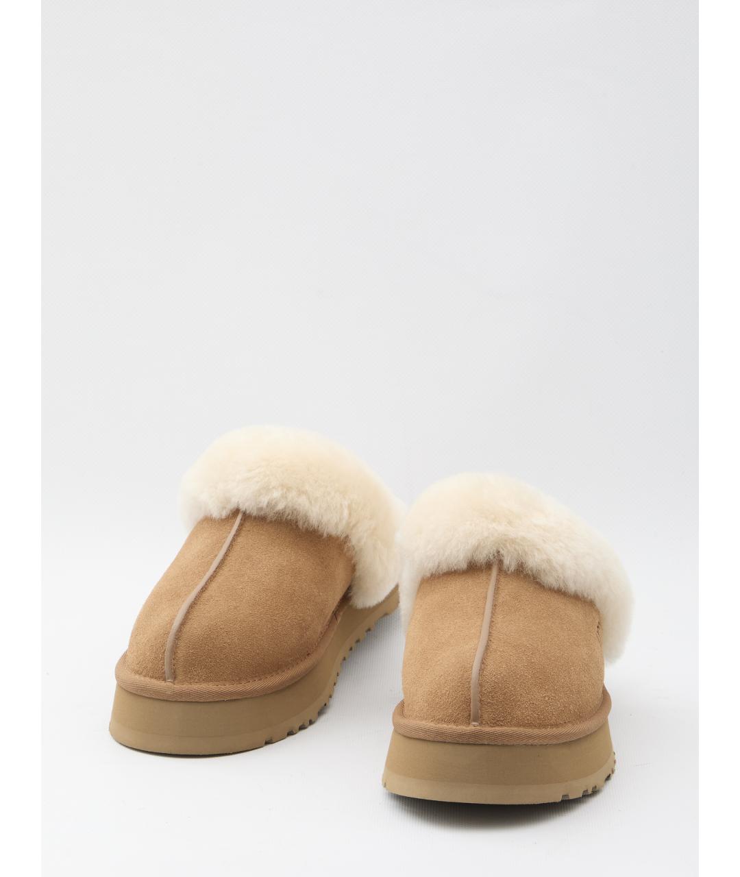 UGG AUSTRALIA Коричневые кожаные сабо, фото 5