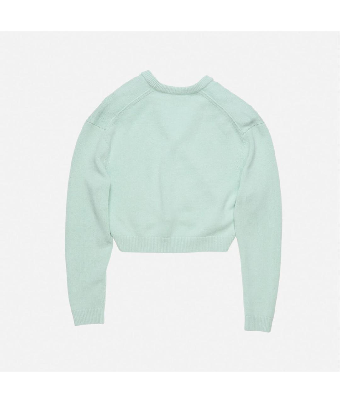 ACNE STUDIOS Бирюзовый шерстяной джемпер / свитер, фото 2