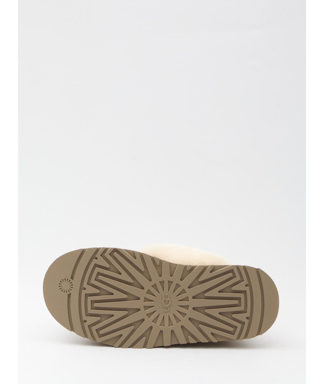 UGG AUSTRALIA Коричневые кожаные сабо, фото 4