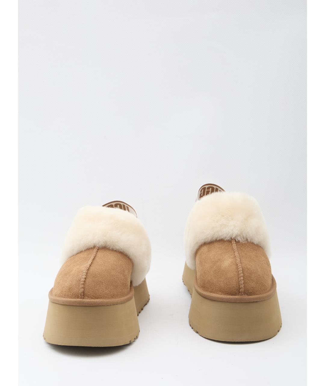 UGG AUSTRALIA Коричневые кожаные сабо, фото 5