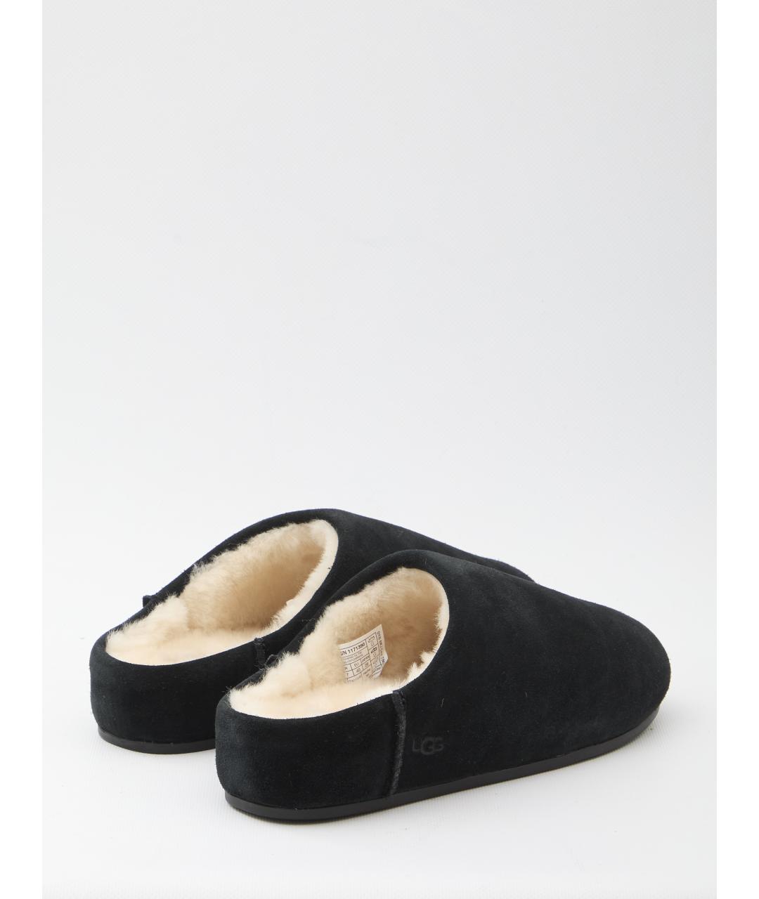 UGG AUSTRALIA Черные кожаные сабо, фото 3