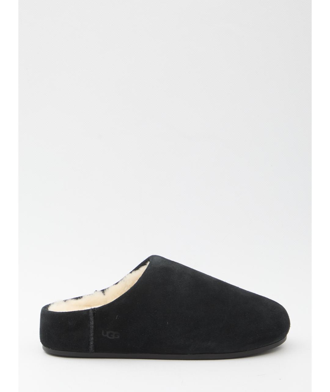 UGG AUSTRALIA Черные кожаные сабо, фото 6