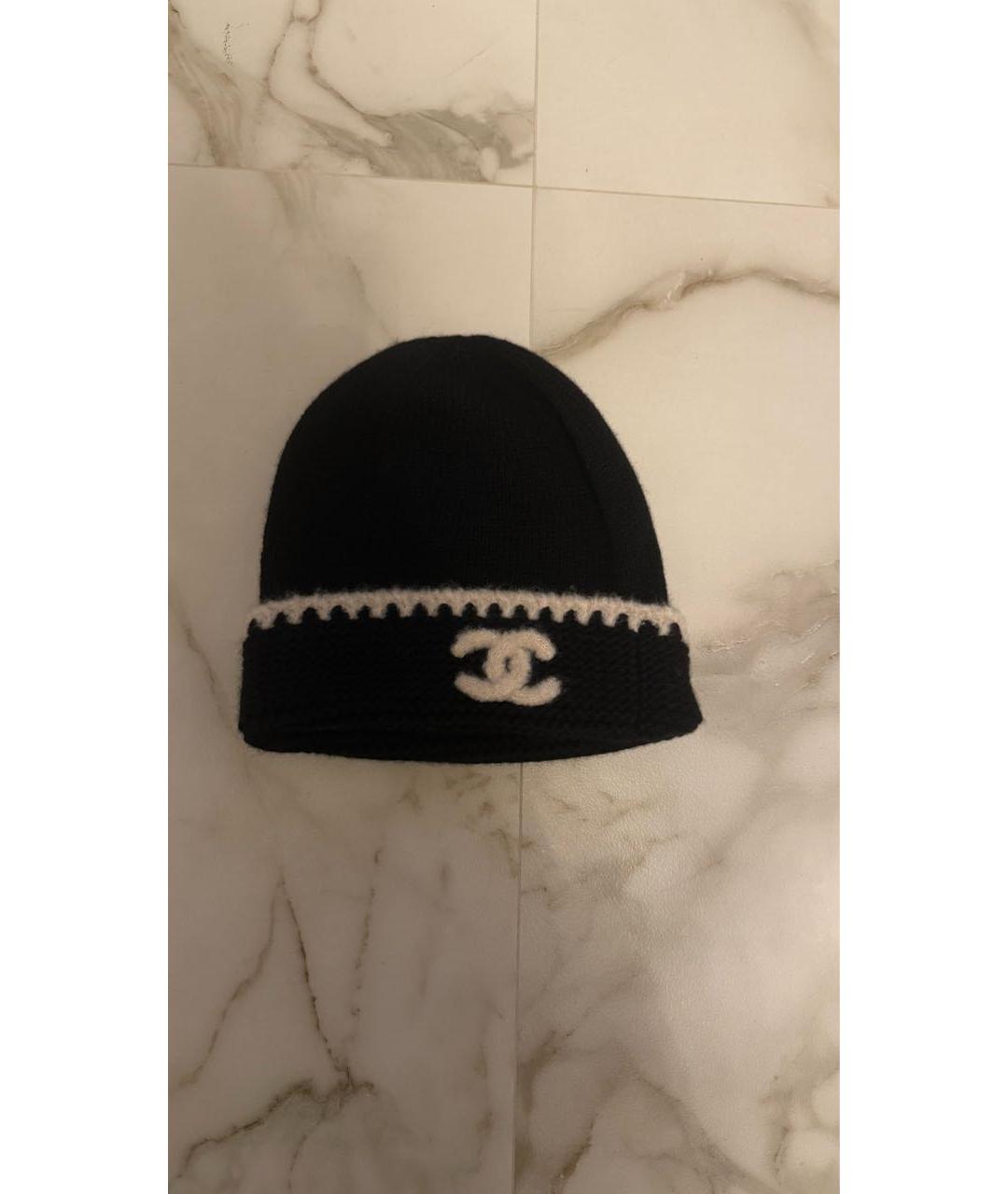 CHANEL Черная кашемировая шапка, фото 5