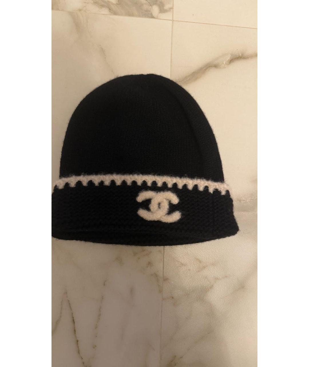 CHANEL Черная кашемировая шапка, фото 2