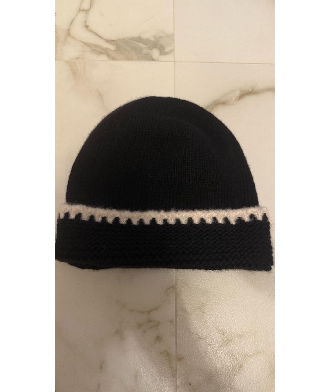 CHANEL Черная кашемировая шапка, фото 4