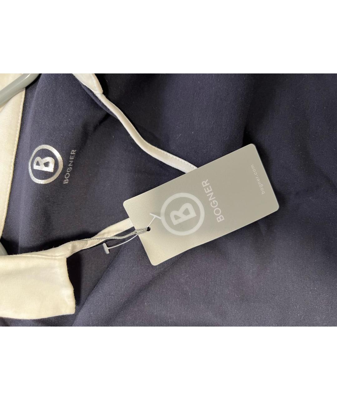 BOGNER Темно-синяя хлопко-эластановая футболка, фото 6