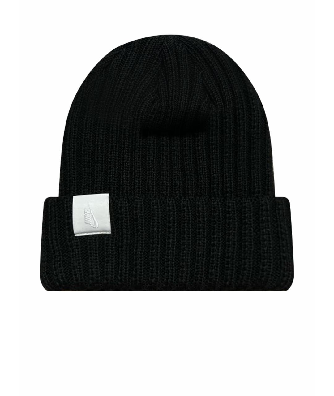 NIKE Черная шерстяная шапка, фото 1