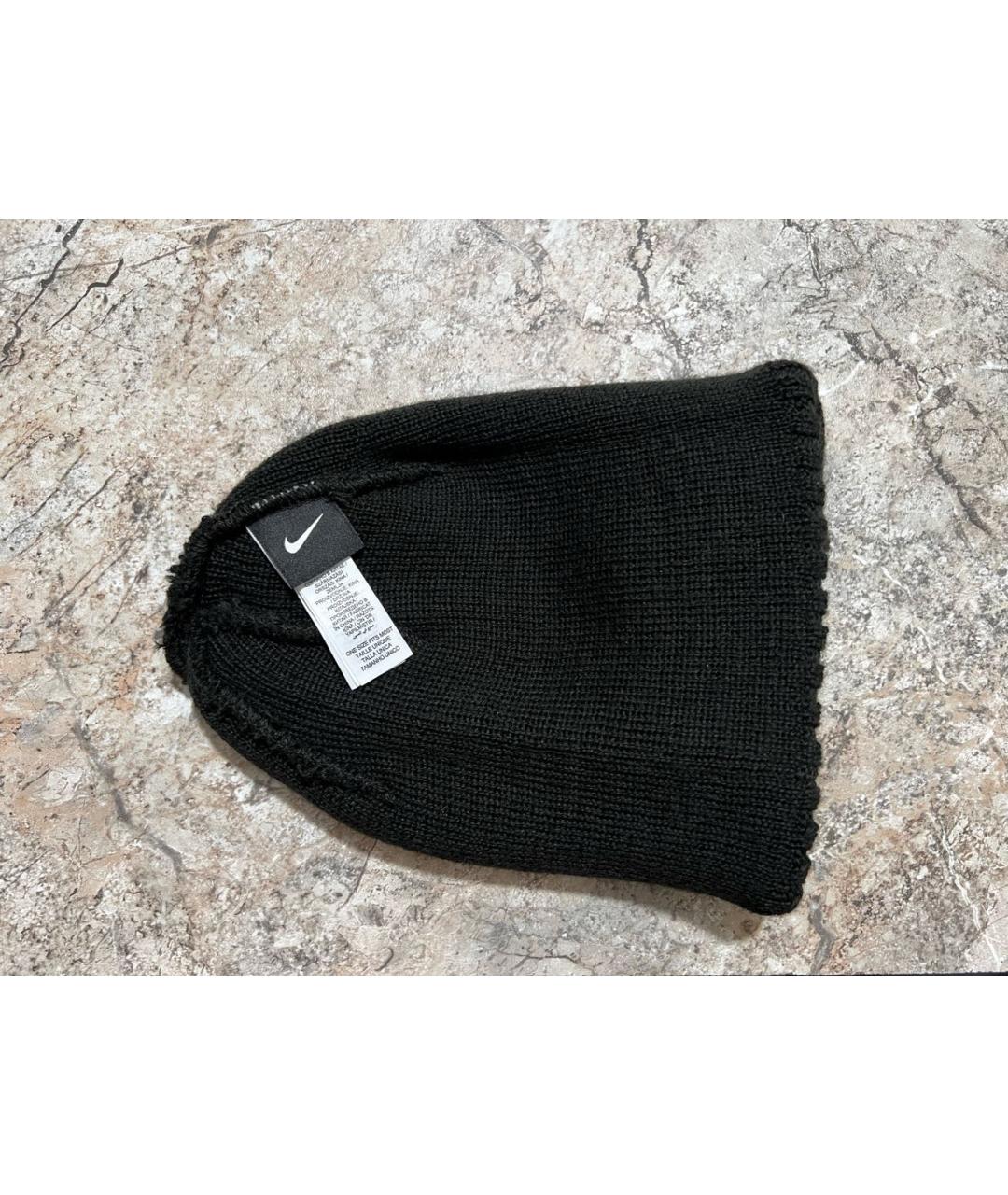 NIKE Черная шерстяная шапка, фото 5