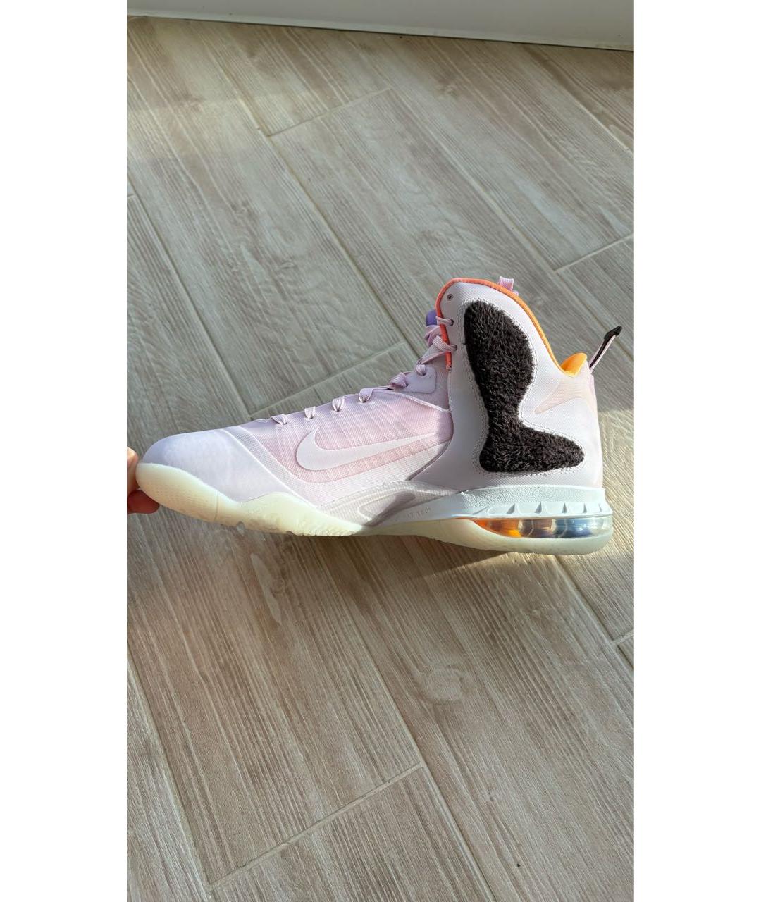 NIKE Розовые синтетические высокие кроссовки / кеды, фото 9