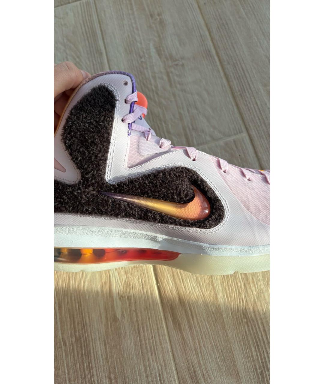 NIKE Розовые синтетические высокие кроссовки / кеды, фото 6