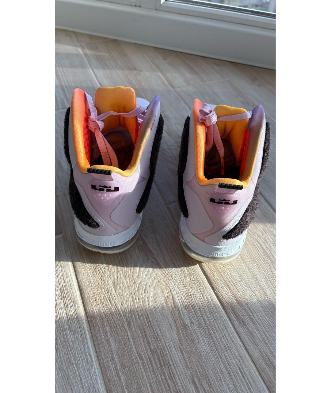 NIKE Розовые синтетические высокие кроссовки / кеды, фото 4