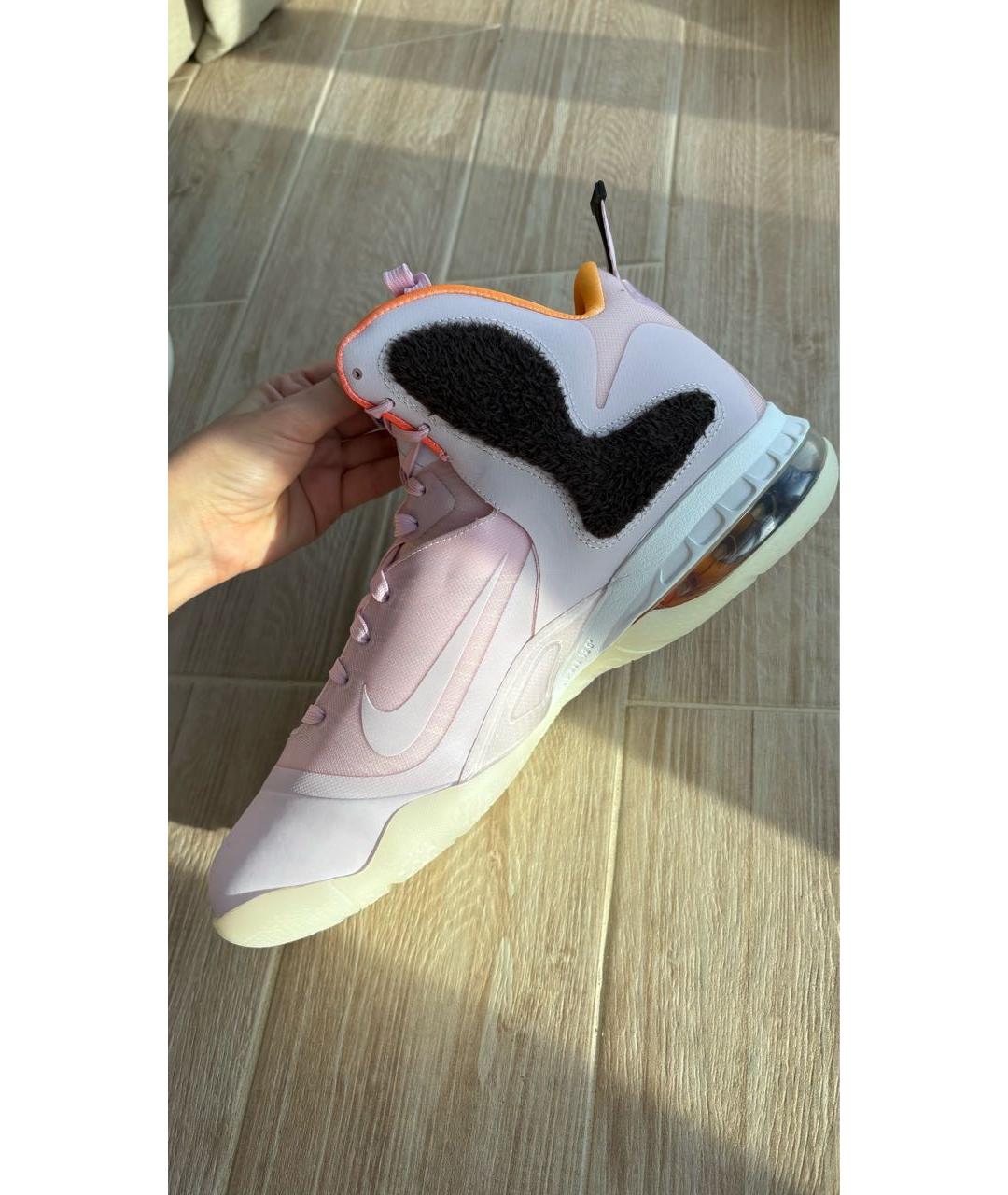 NIKE Розовые синтетические высокие кроссовки / кеды, фото 5