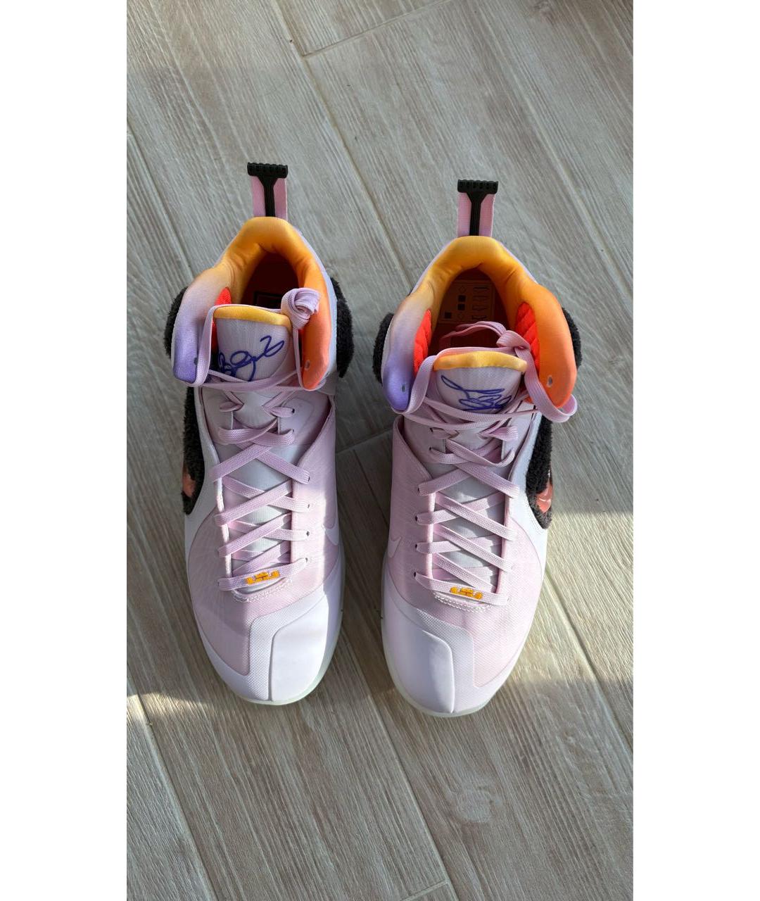 NIKE Розовые синтетические высокие кроссовки / кеды, фото 3