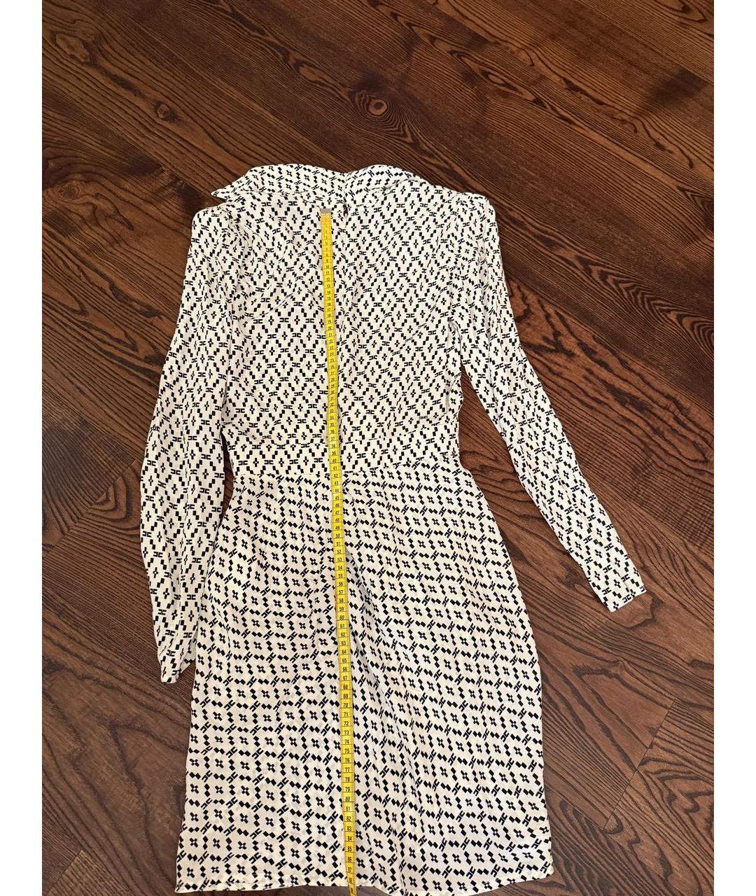 ELISABETTA FRANCHI Белое вискозное повседневное платье, фото 8