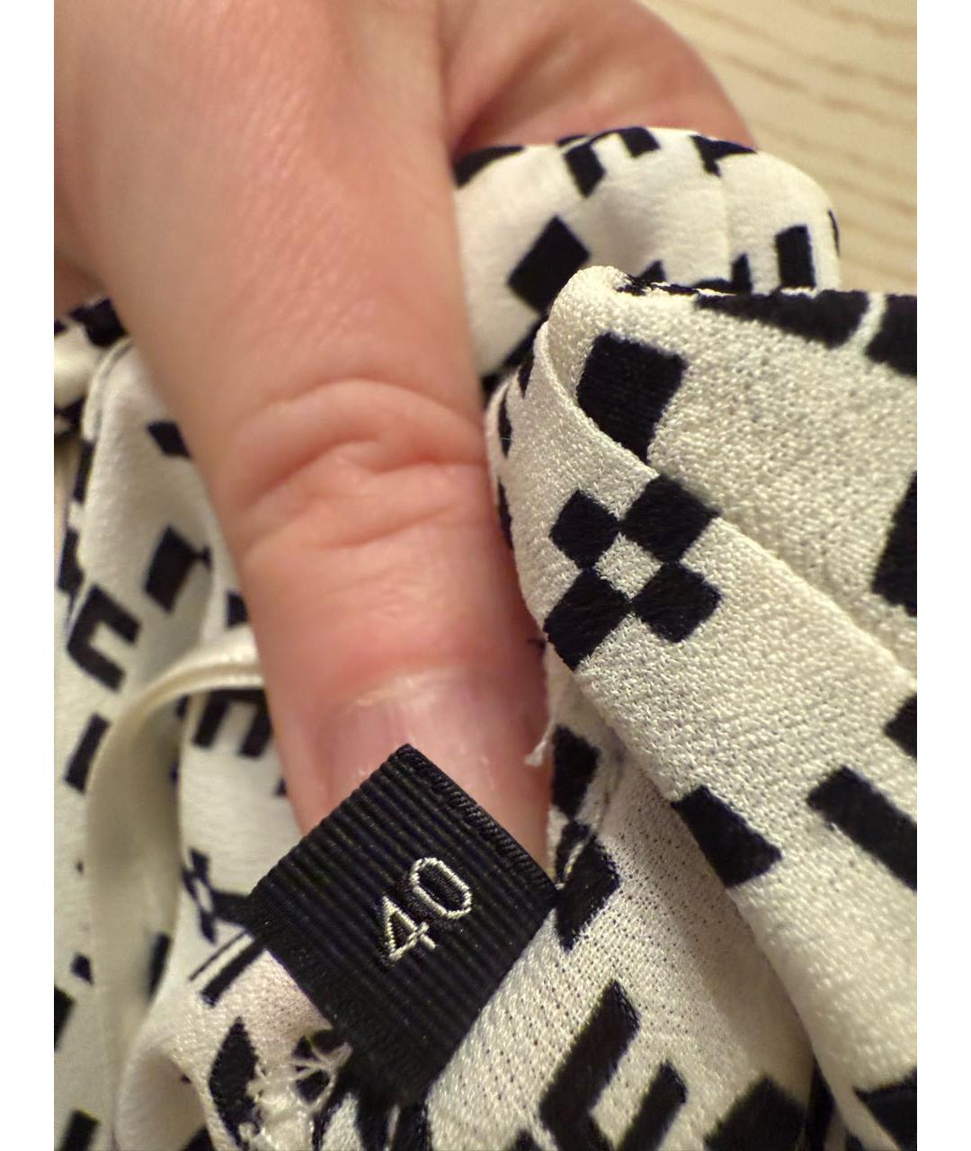 ELISABETTA FRANCHI Белое вискозное повседневное платье, фото 5