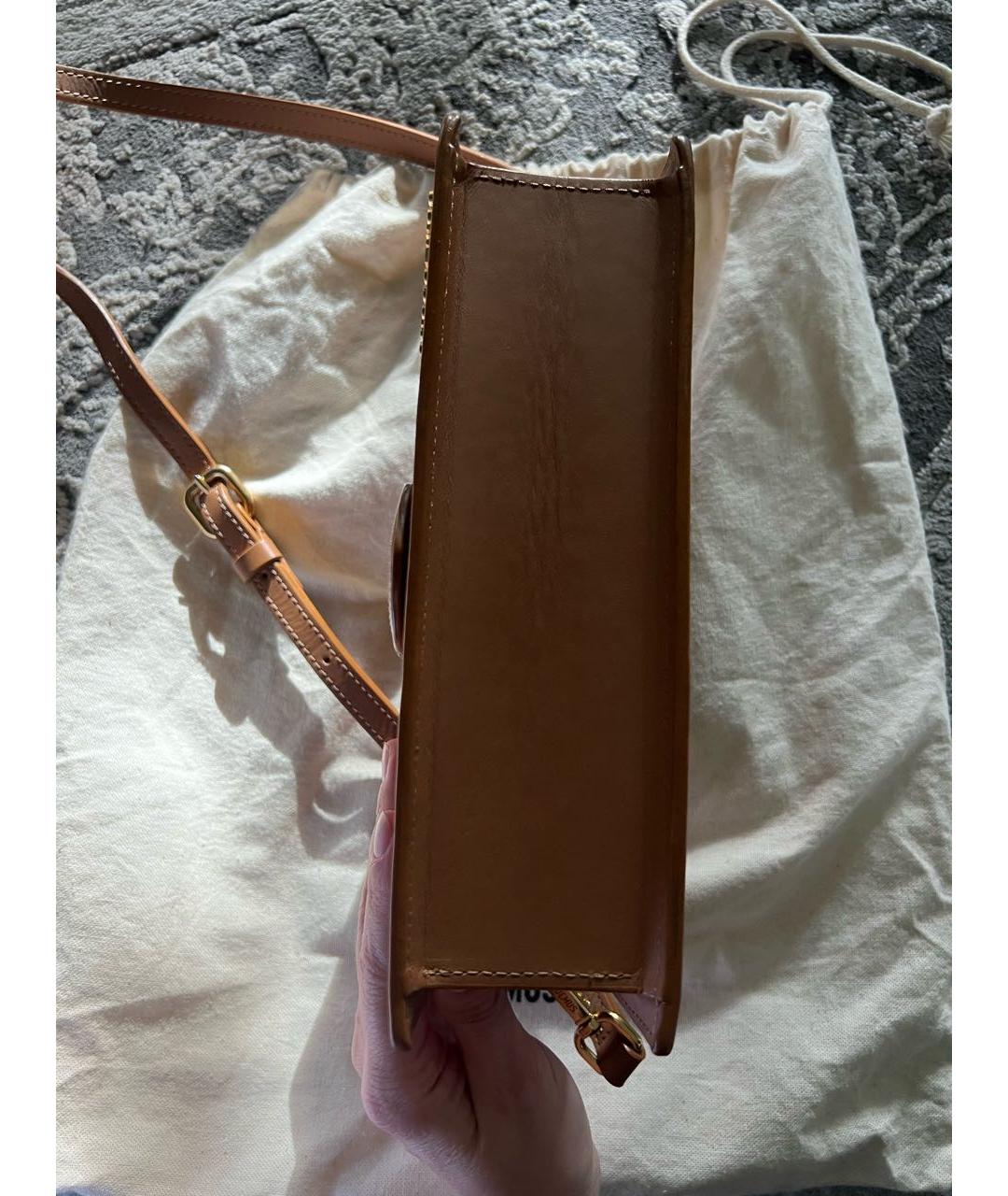 JACQUEMUS Коричневая кожаная сумка через плечо, фото 7