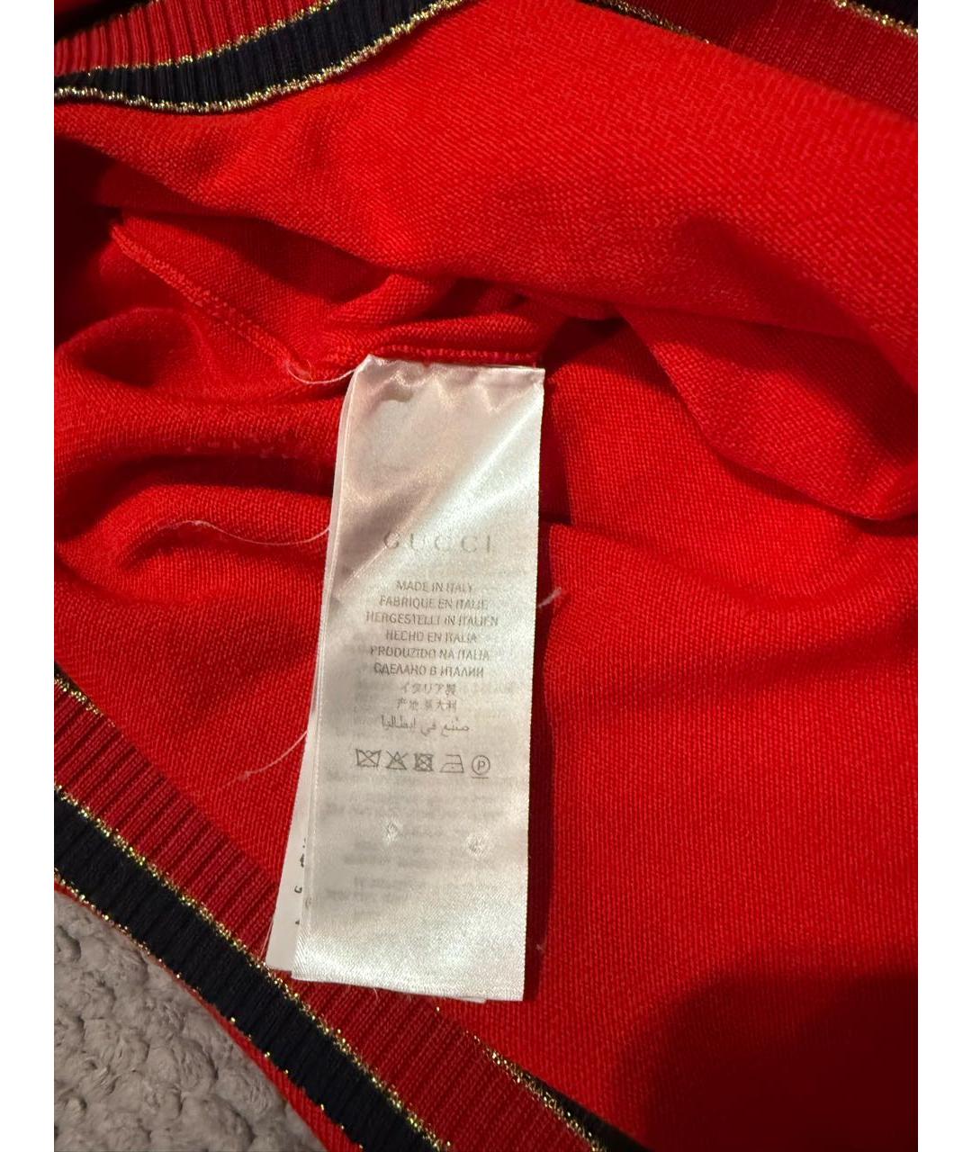 GUCCI Красный хлопковый джемпер / свитер, фото 4