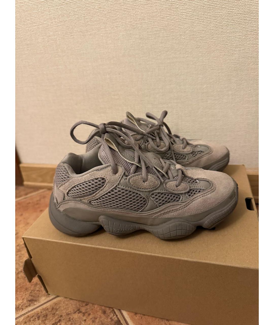 ADIDAS YEEZY Серые замшевые кроссовки, фото 5