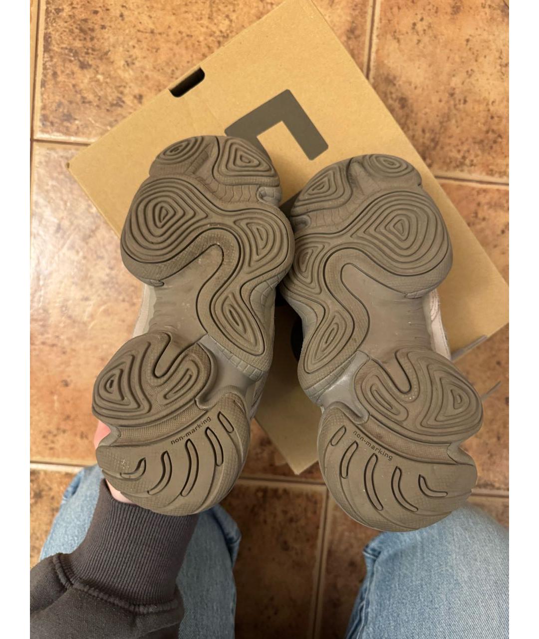 ADIDAS YEEZY Серые замшевые кроссовки, фото 4